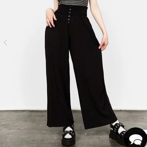 Disturbia Dusk Flowy Trousers Black